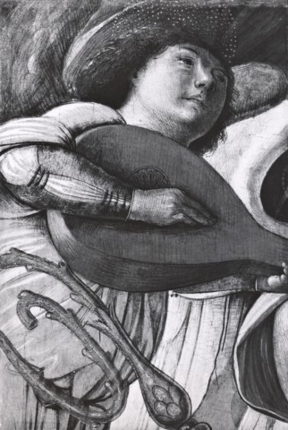 The Baltimore Museum of Art — Pacchiarotti, Jacopo. Angel playing a lute (Fragment of an altarpiece of the Assumption) — insieme